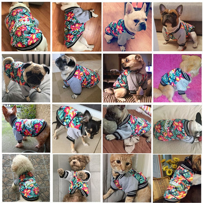 Pitbull Pet Dog Clothes Stretch Printed Two-legged Clothes