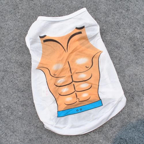 Chest Muscles Polyester Summer Cool Vest - Pet Clothing