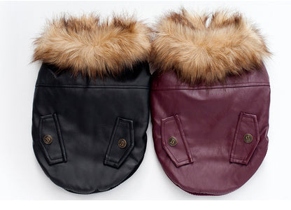 Style Warm Pet Fur Collar Coat