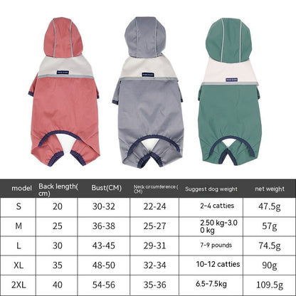 Dog Clothes Summer Trendy Waterproof Raincoat