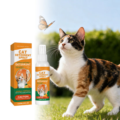 Outdoor Cat Repellent Spray - Safe Non-Toxic Formula to Keep Cats Away from Garden Yard Patio