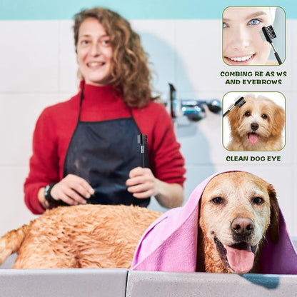 Dog Eye Comb Tear Stain Remover Comb Double-Head Tear Stain Comb For Small Dogs  Metal Eye Booger Remover For Dogs Puppy Cat Grooming Comb For Removing Crust Mucus And Flea
