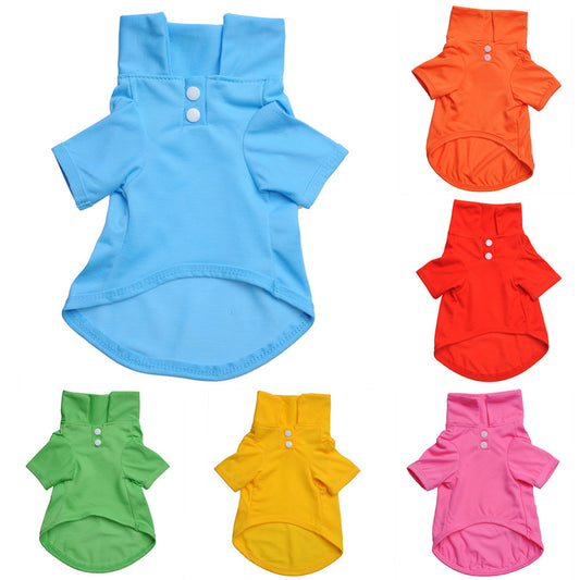 Pet Clothes Dog Solid Color Polo Shirt Apparel Lapel Costume Dog Clothes T-Shirt Casual Puppy Suit Cotton Clothes...