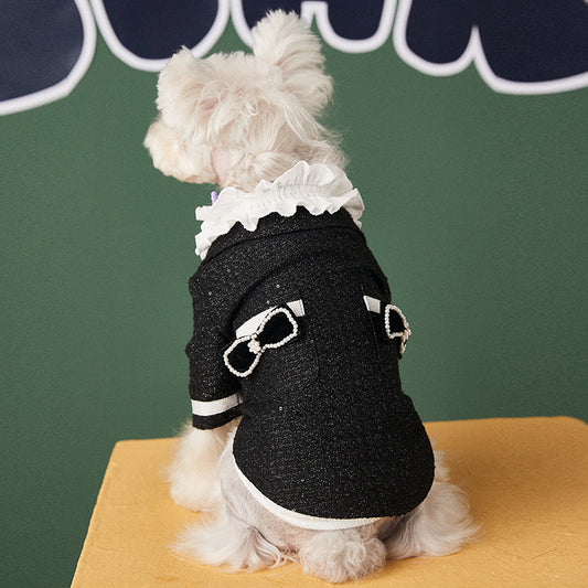 Dog Clothes Teddy Schnauzer Pomeranian College Small And Medium-sized Dog Pet Small Fragrant Wind Suit