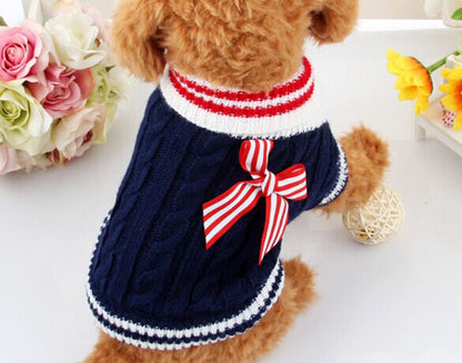 Dog Clothes Teddy Law Fighting Sweater Autumn And Winter Clothes Pug Knit Sweater