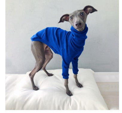 Solid Color High Neck Threaded Two Legged Dog Suit