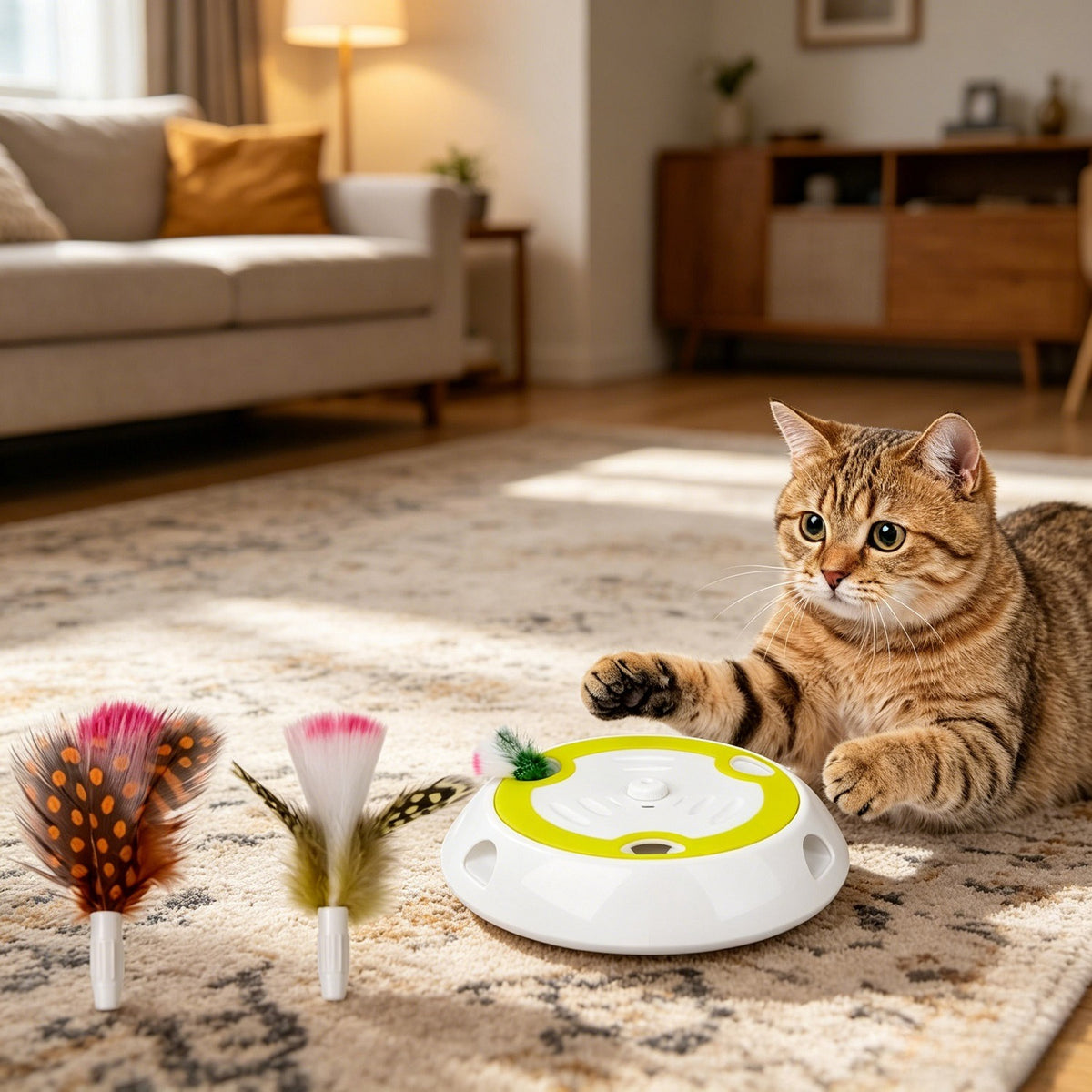 Cat Toy With Accessories, 1 Piece And 2 Replacement Springs For The “Fun And Games” Party Accessory Set