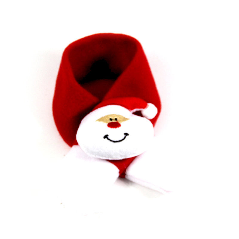 DIY Santa Scarf Bow Tie Hat - Pet Clothing