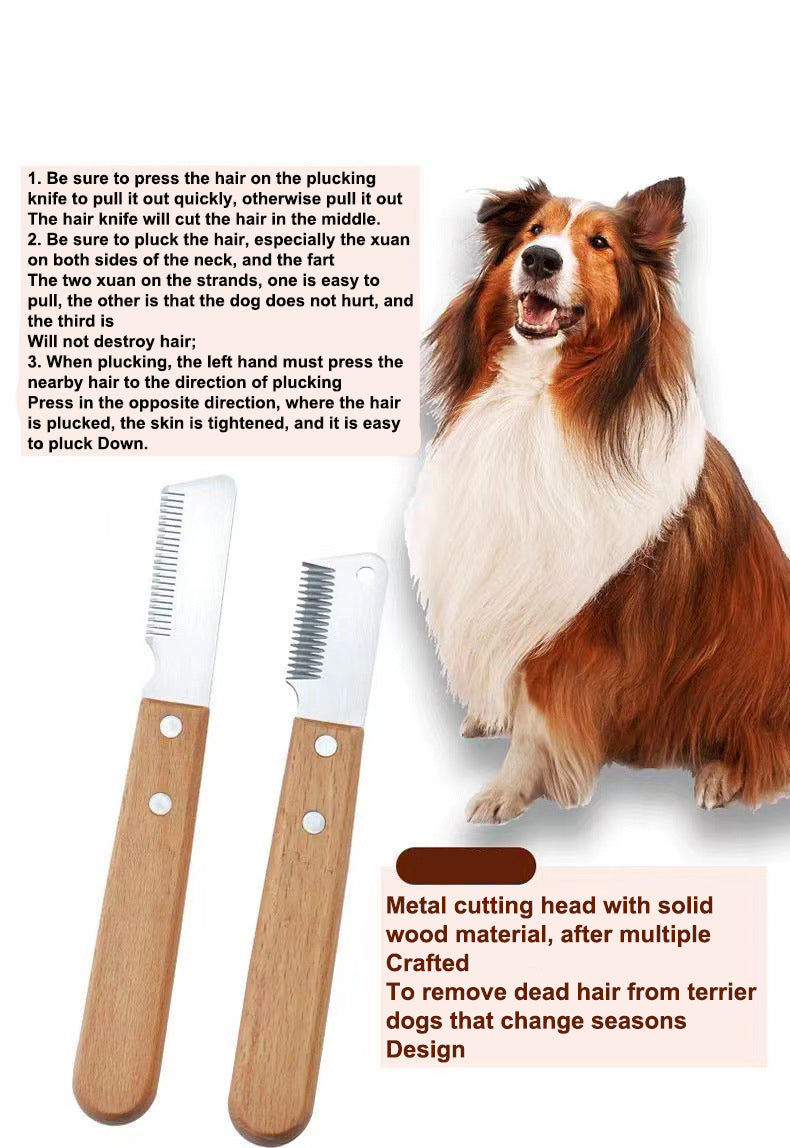 Hair Plucking Knife Pet Comb And Shaver West Highland Bull Terrier Schnauzer Terrier Dog Grooming Tools Pet Supplies