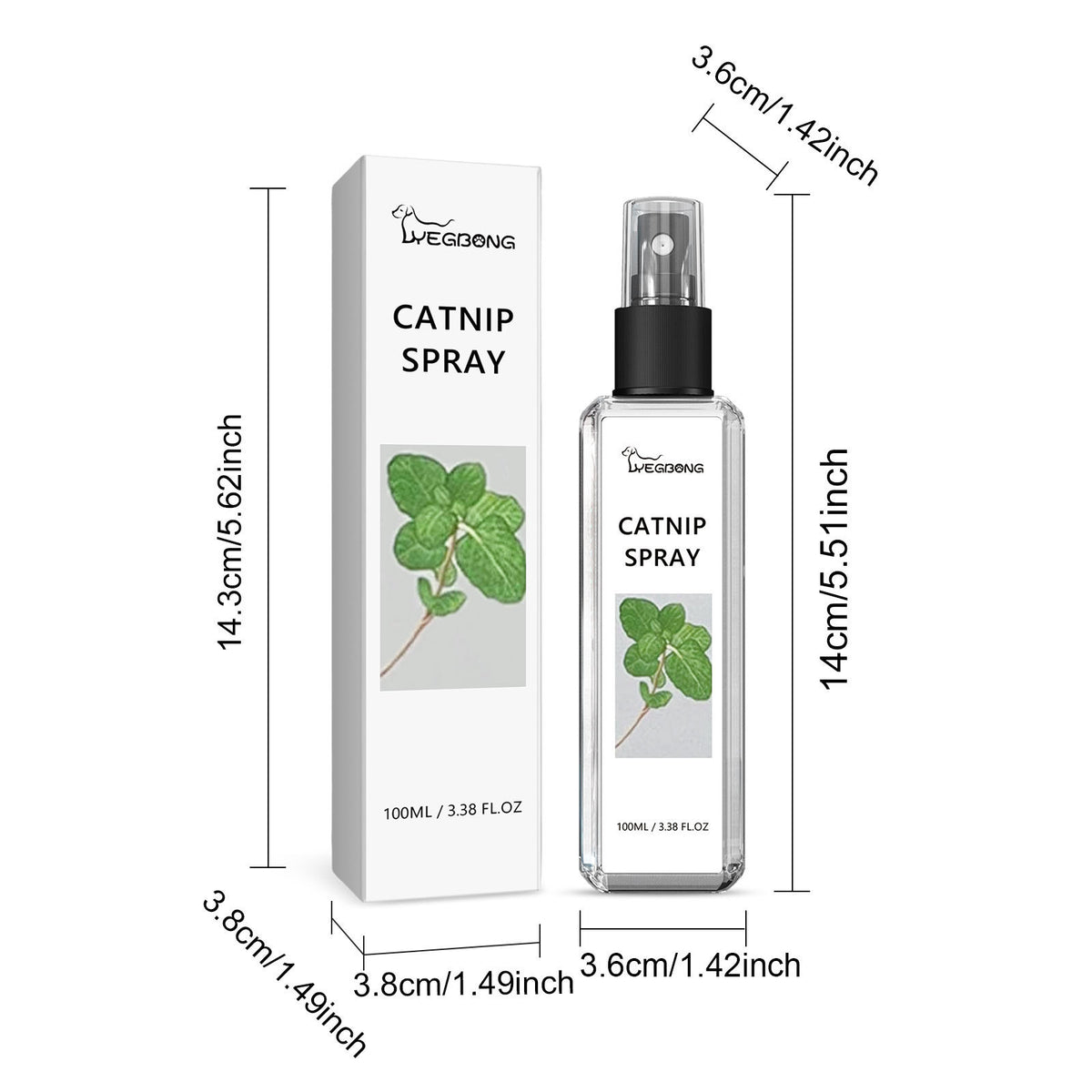 Yegbong Cat Mint Spray Cat Stress Relief And Vitality Enhancer Pet Health Care Spray