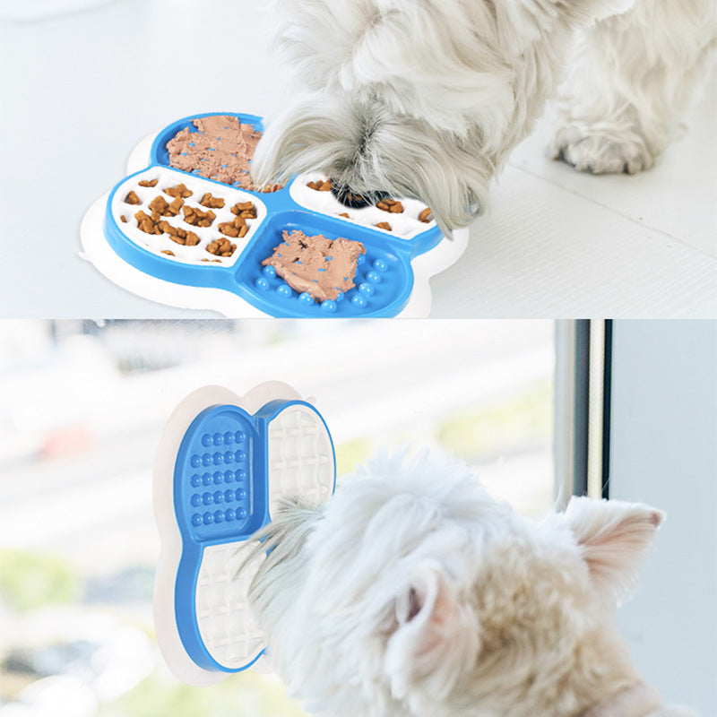 Pet With Suction Cup Slow Food Plate Multi-functional Non-slip
