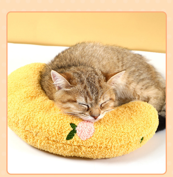 Cat Pillow Soft Cat Kneading Cat Pillows For Indoor Cats Cat Neck Pillow For Comfortable Sleep Cat Calming Pillow Products Plush Cat Toy Washable