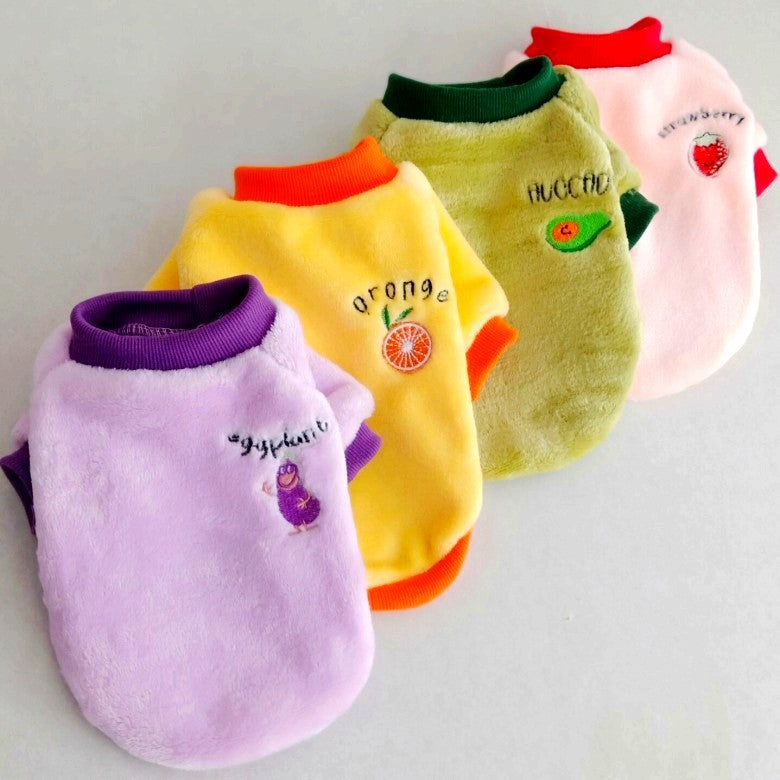 Pet Dog Clothes Fruit Fleece