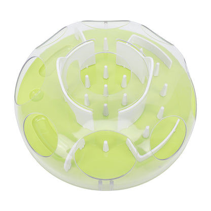 Interactive Cat Puzzle Feeder Funny Cat Puzzle Food Dispenser Enrichment Toy For Pets Play And Exercise Green