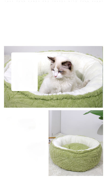 Cat Accessories Bed Round Soft And Warm Cat Nest Bed Pet Supplies Dog Beds For Medium Small Dogs Thickened Plush Cat House Mat