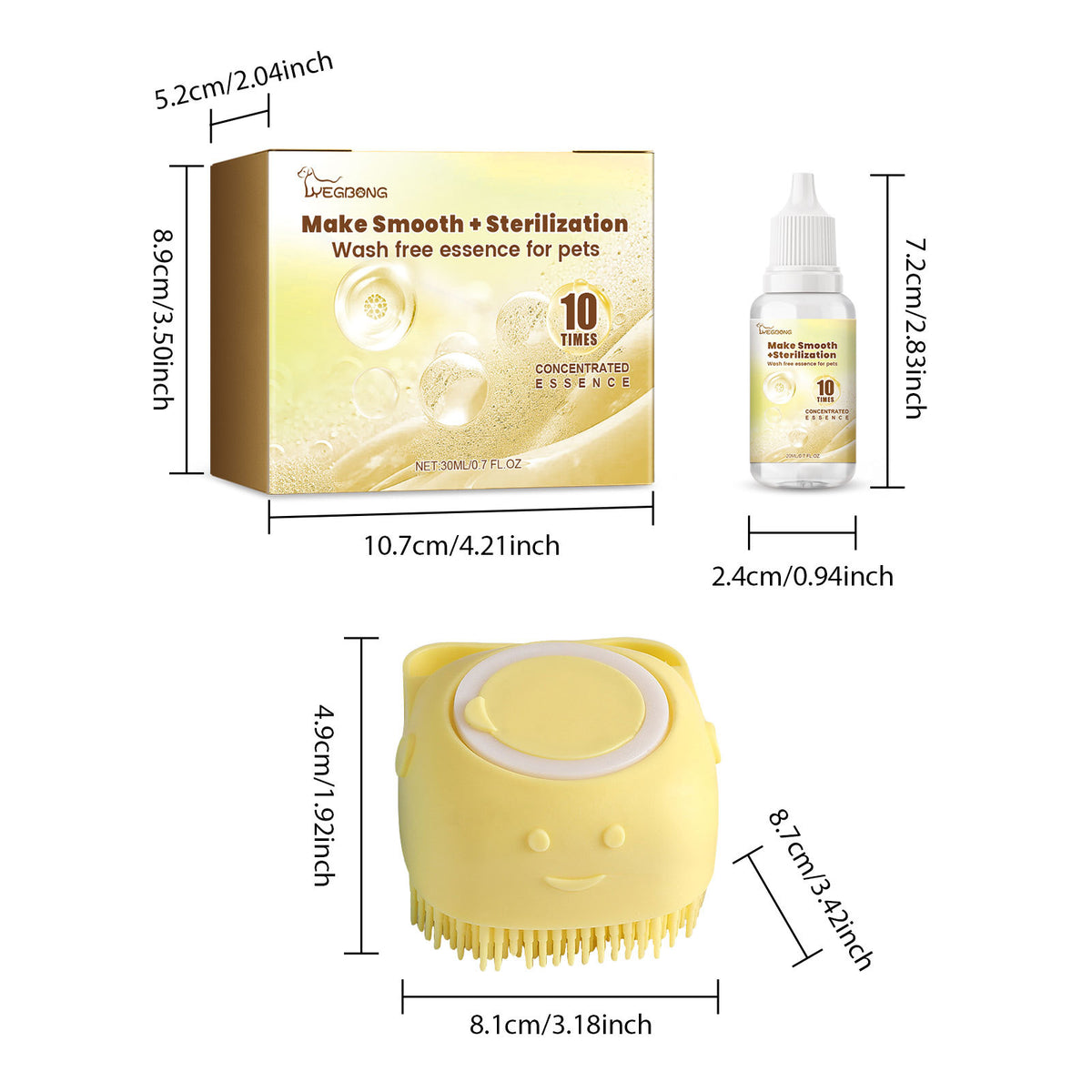 Pet Wash-free Serum Set Fragrance