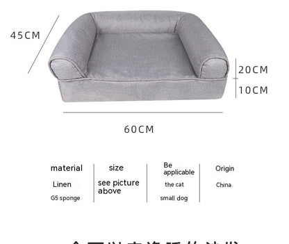 Linen Fabric Removable And Washable Pet Sofa Nest