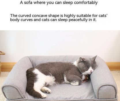 Linen Fabric Removable And Washable Pet Sofa Nest