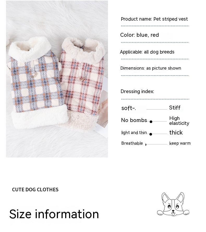 Autumn Winter Thermal Velvet Thick Rabbit Fur Plaid Clothing