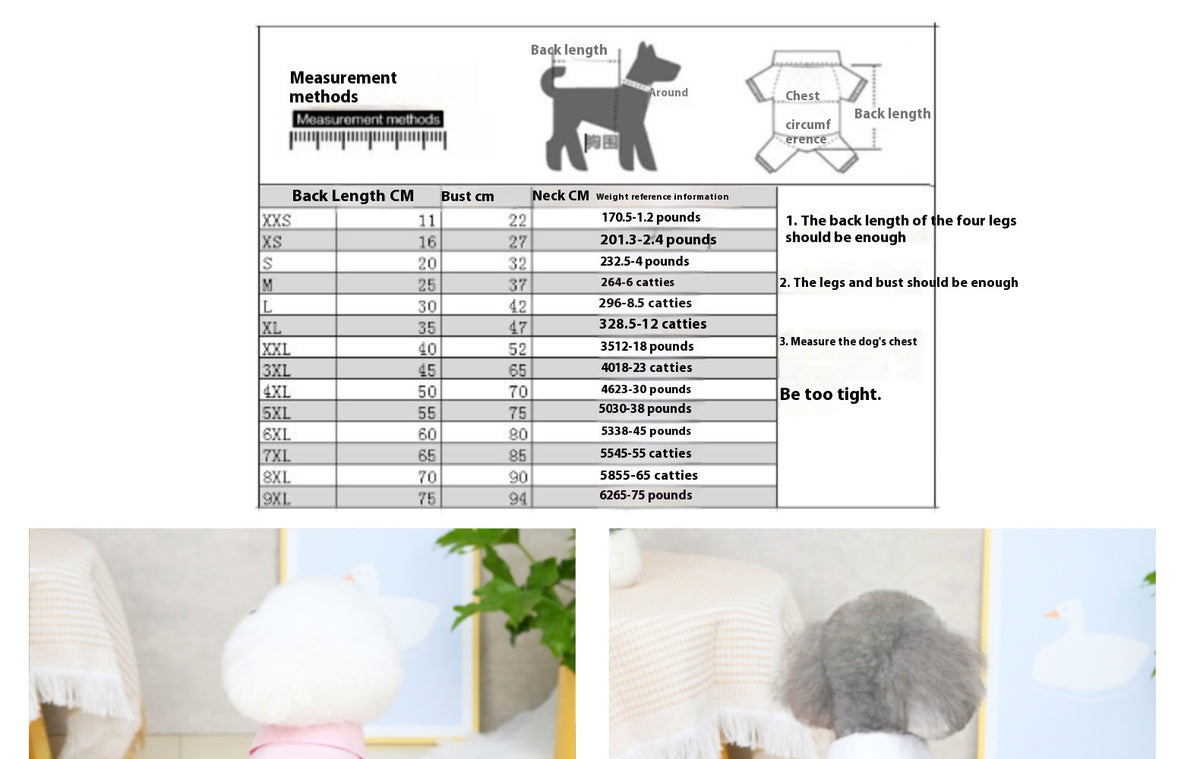 Pet Dog Spring And Summer Thin Dress