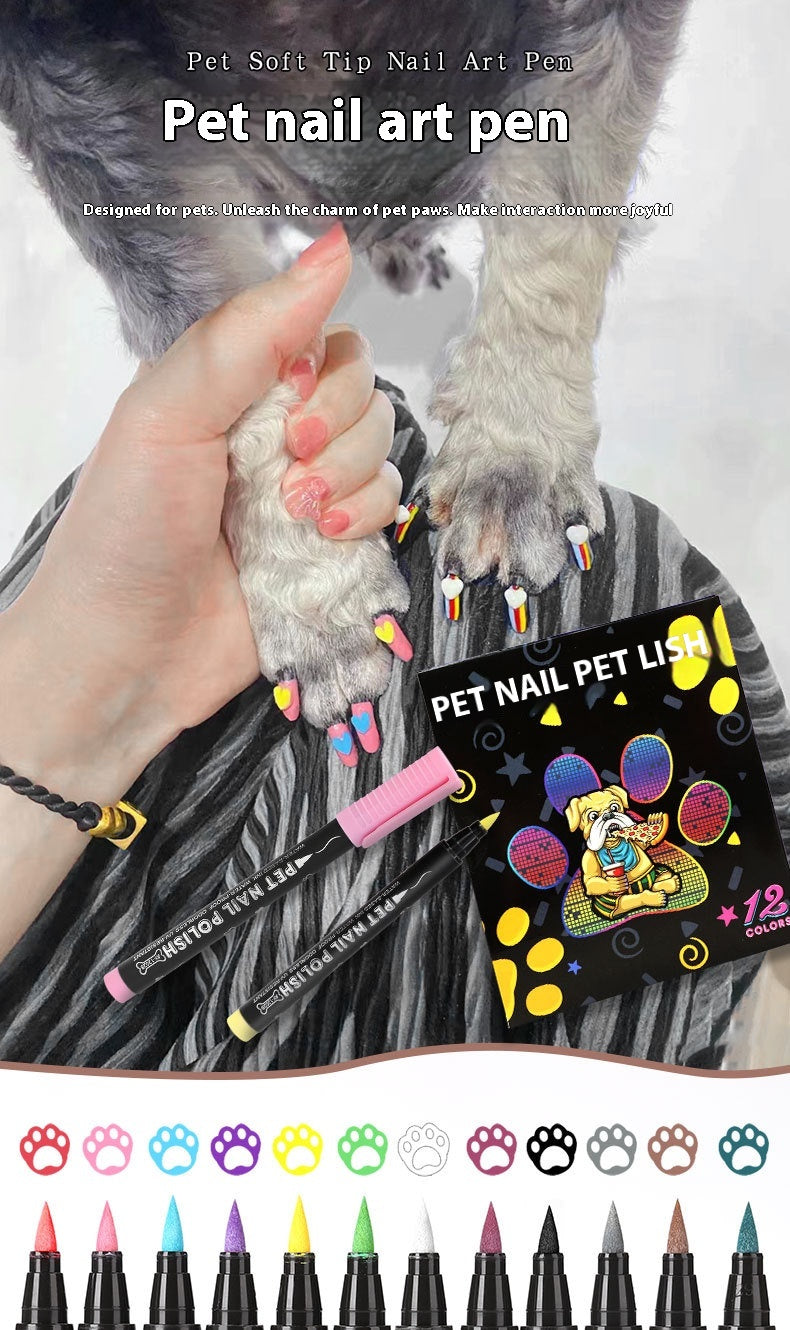 Beauty Paint Pen Graffiti Hook Line Three-in-one Soft Head Nail Brush