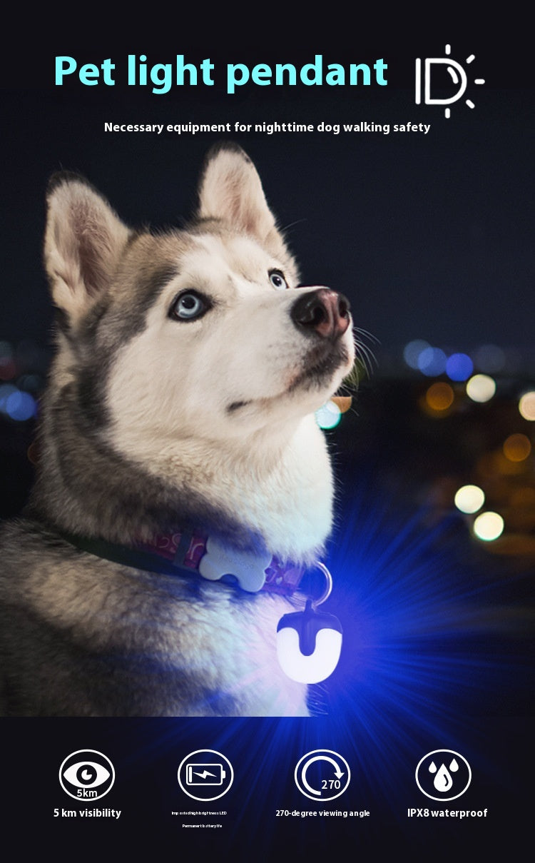 Double-sided U-shaped Strawberry Pet LED Dog Walking Light