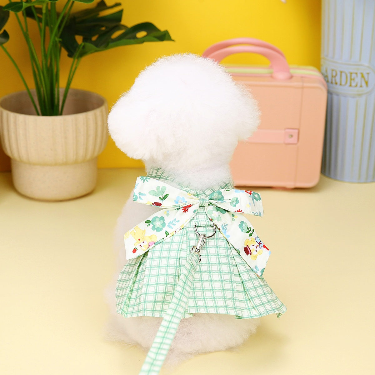 Plaid Patchwork Corset Pet Princess Dress