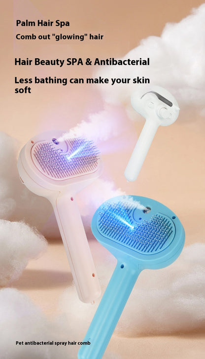 Pet Spray Comb Rechargeable Float Hair Cleaning One Key Hair Removal Comb