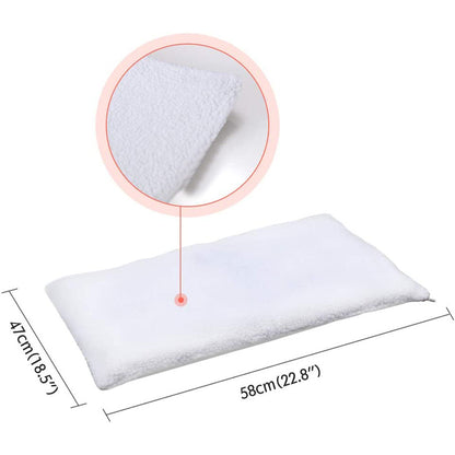 Dog Bed Pet Cushion Mat Self-heating Cat Dog Bed Blanket Microwave Oven Heating Warm Berber Fleece Kennel