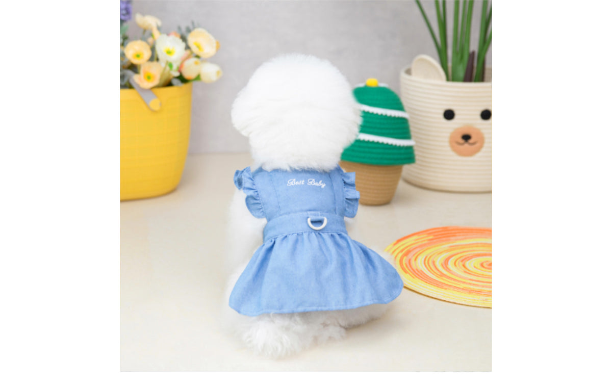 Puppy Clothes Spring And Summer Thin Letters Dress