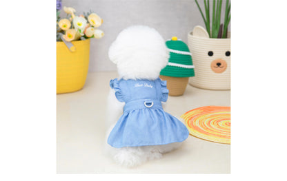 Puppy Clothes Spring And Summer Thin Letters Dress