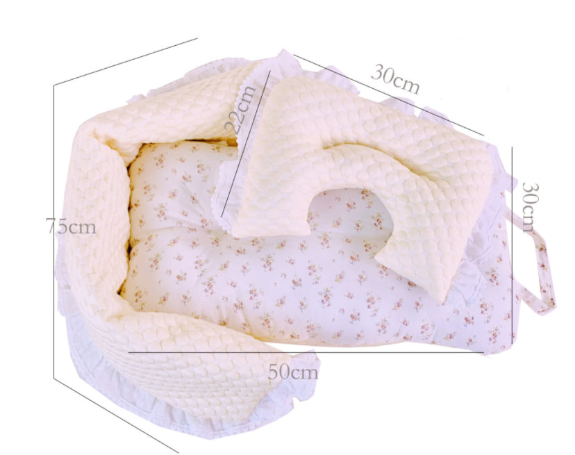 Pet Stroller Anti-dirty Towel Cushion Pillow Pure Cotton Three-piece Set For Cats And Dogs Removable And Washable Pad