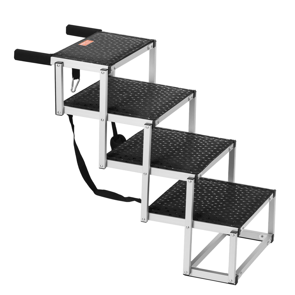 Dog Stair For Cars 4-step Folding Dog Steps Aluminum Loads Up To 68 Kg