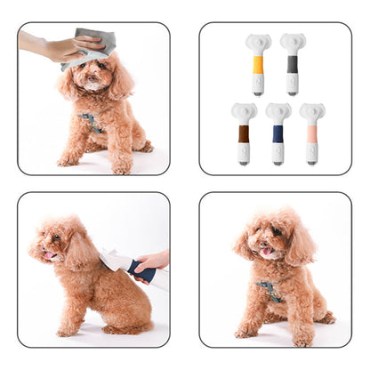 Pet Hair Dryer With Slicker Brush Low Noise 600W 3 Temperature Adjustable 3 In 1 Grooming Dog Blow Dryer For Cats Yellow