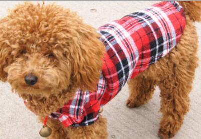 Pet Kleidung Kleine Hunde Katzen Verkaufende Nette Hund Welpen Kleidung Hemd Plaid Blau Rot Farbe D19