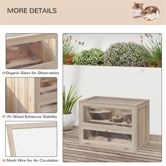Wooden Hamster Cage ( Amazon Shipping)(Prohibited by WalMart)