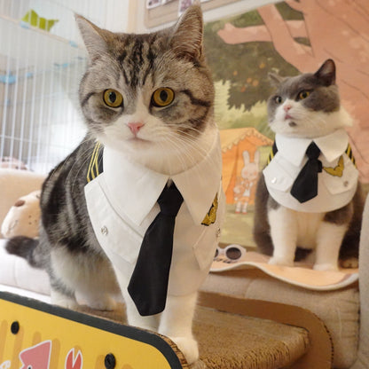Pet Cat Neck Handsome Air Junior Uniform