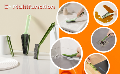 3 In 1 Detachable Household Pet Cleaning Brush Multifunctional Scrub Brush With Hard Bristle And Handle Ideal Crevice Grout Scrubber Brush For Kitchen  Bathroom Window Shoes