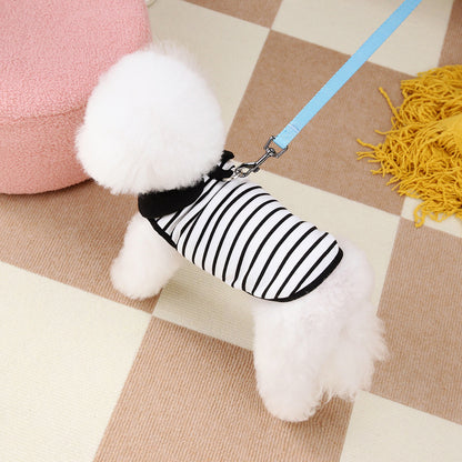 Pet Summer Stripes T-shirt Skirt