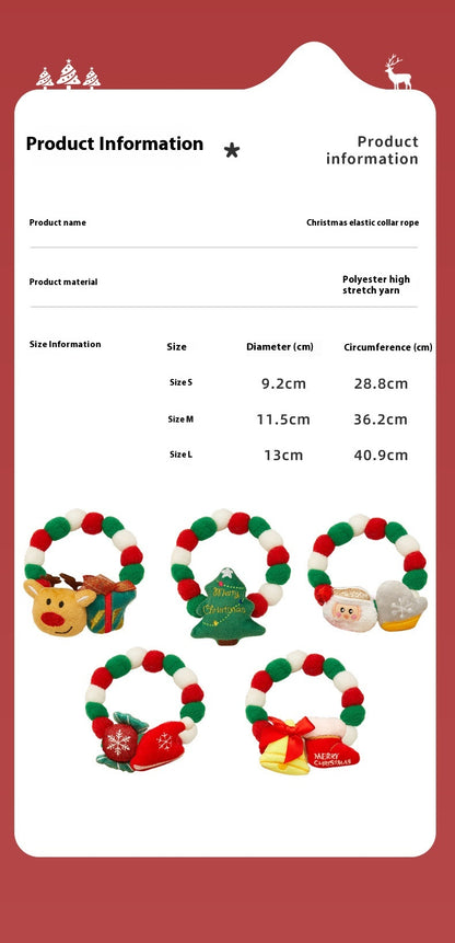 Pets Christmas Collar Decoration Stretch Ornament Pet Products
