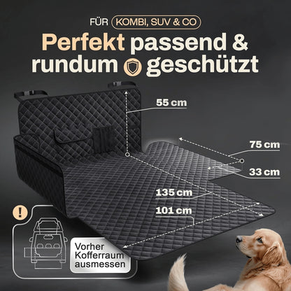 1 Car Pet Mat, Trunk Protector For Dogs, Black Dog Mat With Storage Space And Side Protection, Universal Trunk Mat For Dogs