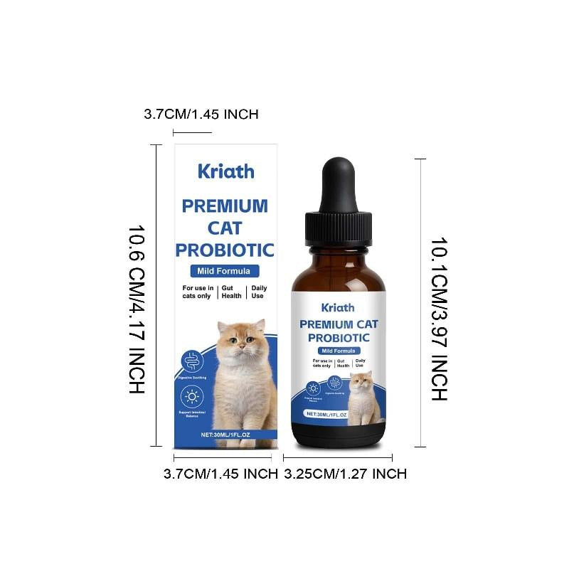 Kriath Cat Probiotic Drops With Gentle Ingredients To Care For Cats, Suitable For All Age Groups, For Daily Body Maintenance