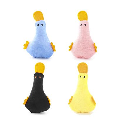 Cute Duck Pet Toys Dog Cat Plush Toy Squeak Sound Dog Toys Catnip Toy Dog Chew Toy for Small Large Dogs Training...