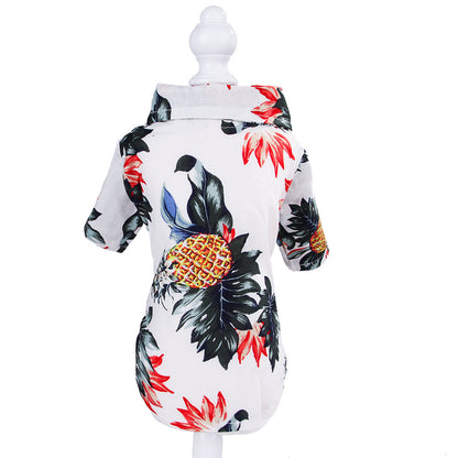 Hawaiian Printed Shirt Small and Medium Teddy Shiba Inu - Pet Clothing