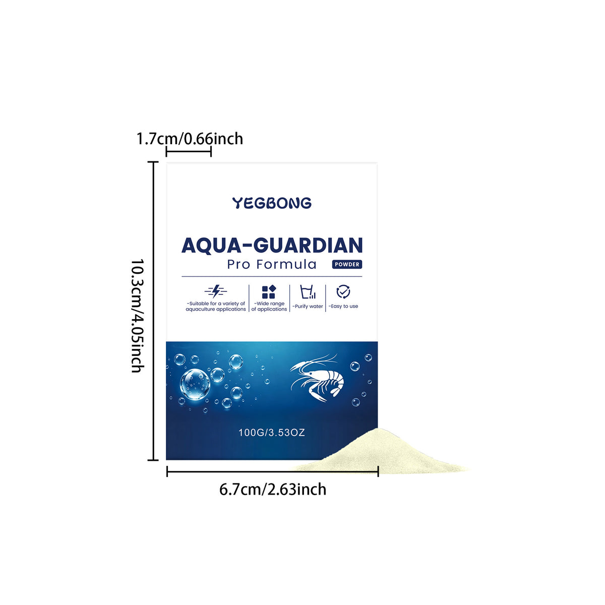 Yegbong Aquarium Guardian Water Purification Household Fish Tank Cleaning Water Care Water Clarifying Powder