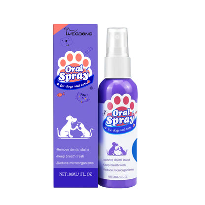 Yegbong Cat And Dog Teeth Cleaning Spray Removes Teeth Stains And Bad Breath Freshens Breath Pet Oral Care Spray