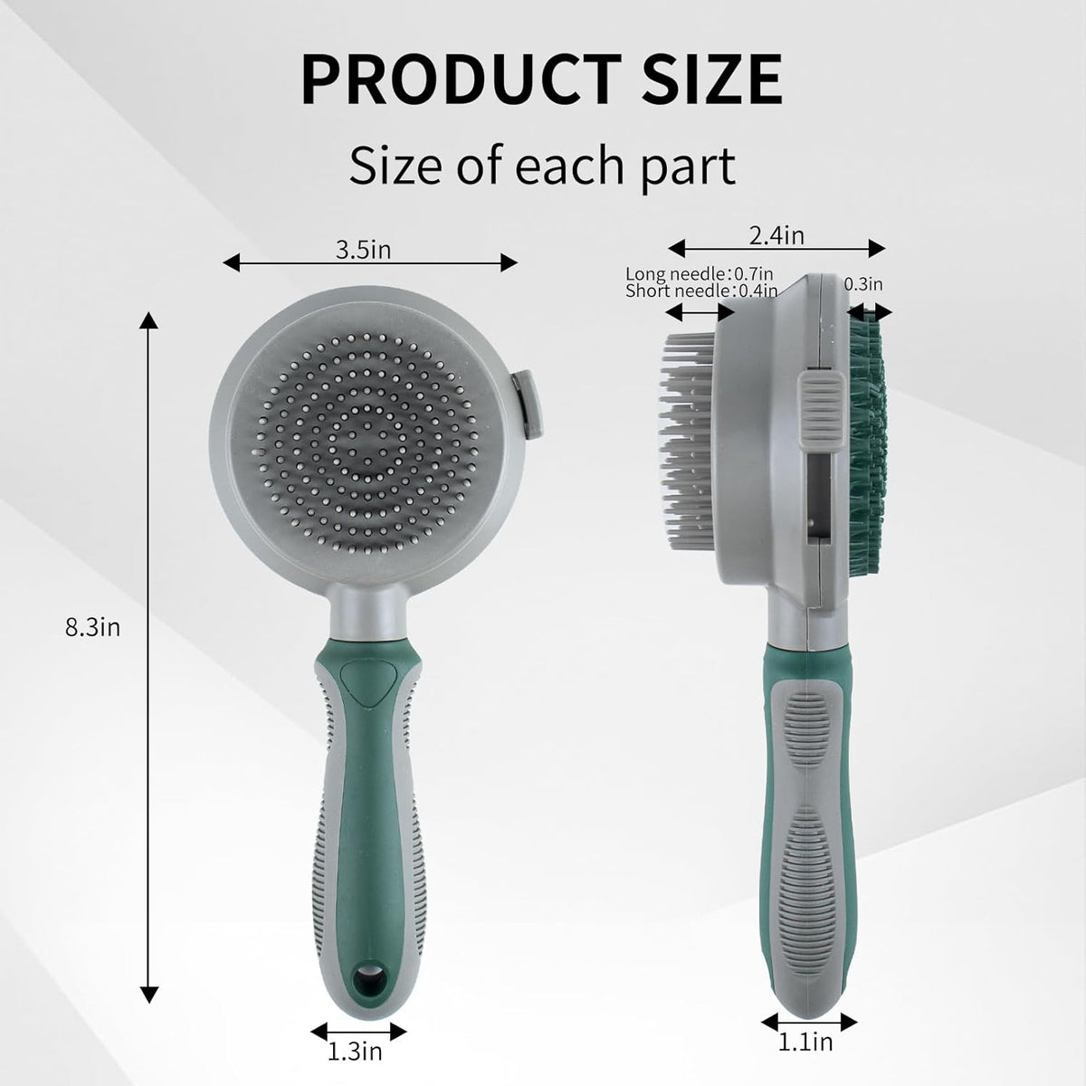 2in1 Silicone Cat Hair Brush Cat Brush with Soft Rubber Pinsfor Indoor Cats Dog Bathing Massage Grooming Shedding...