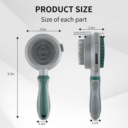 2in1 Silicone Cat Hair Brush Cat Brush with Soft Rubber Pinsfor Indoor Cats Dog Bathing Massage Grooming Shedding...