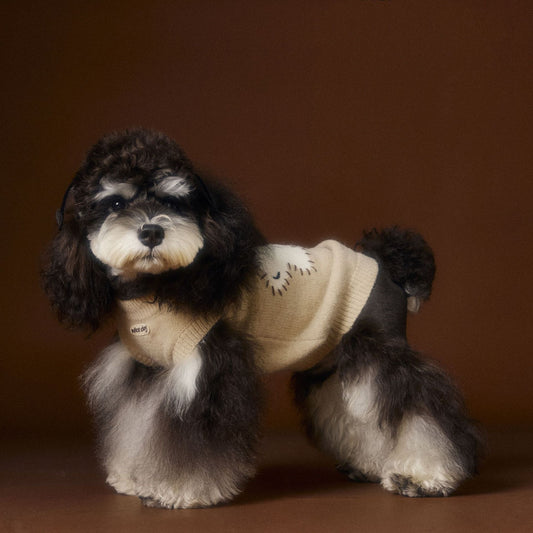Schnauzer Teddy Bichon Warm with Ears Sleeveless Sweater Vest - Pet Clothing