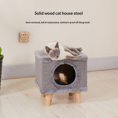 Sisal Scratch-Resistant Plush Cat Bed for Humans and Pets